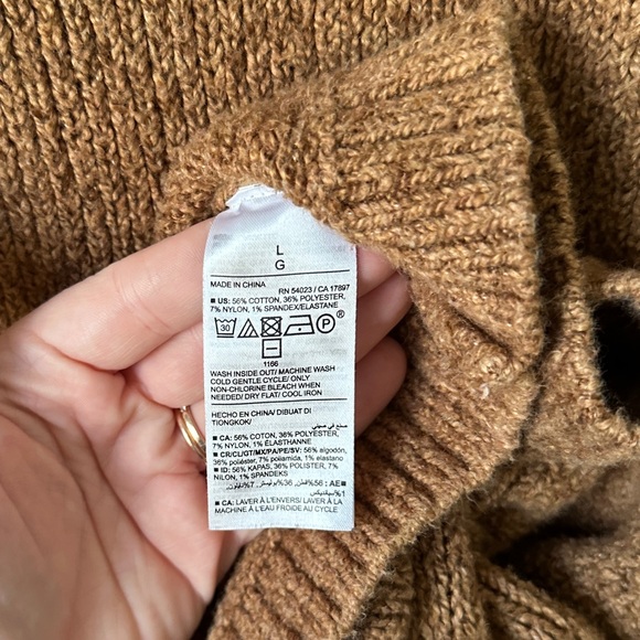 Old Navy Melange Cozy Mock-neck Sweater, Brown, size Large - Picture 5 of 5